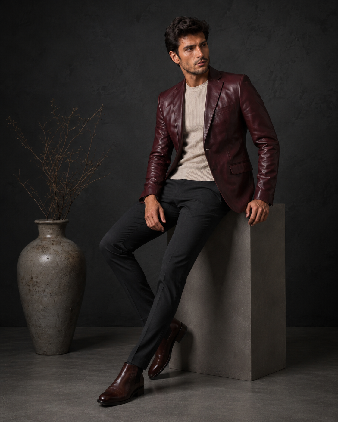 Chapman Leather Blazer - Image 3