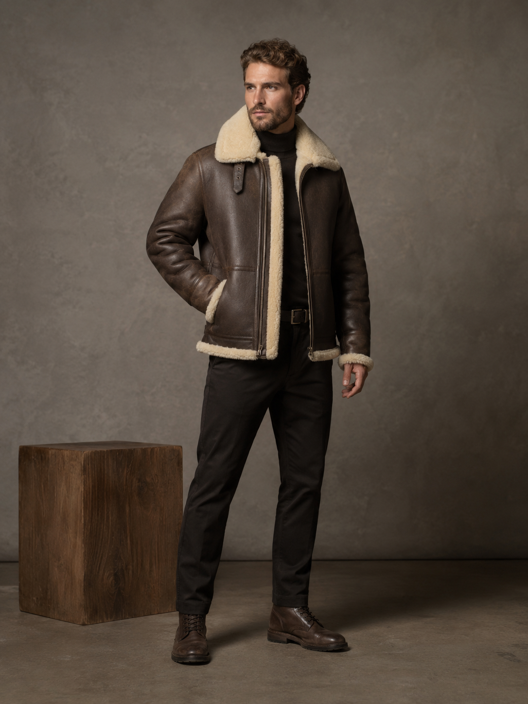 Alpine Winter Leather Coat
