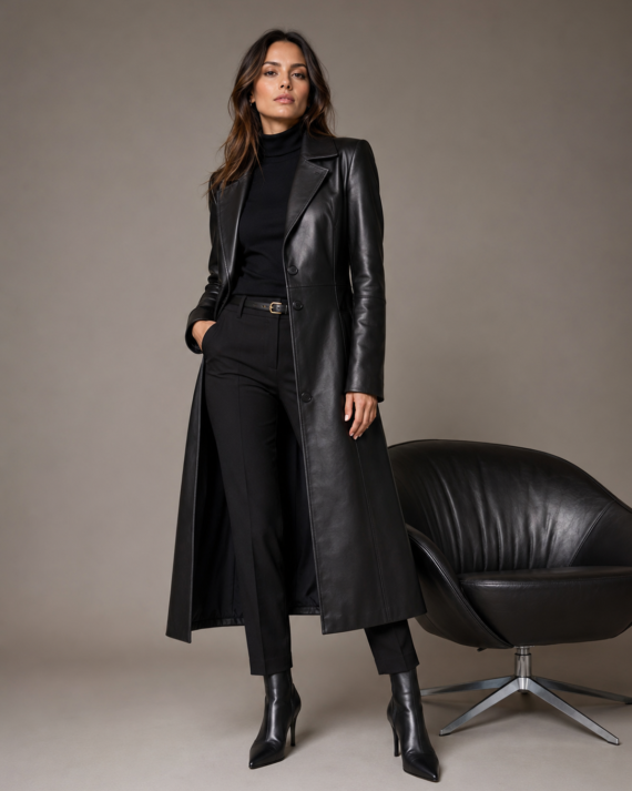 Sterling Slim Leather Blazer