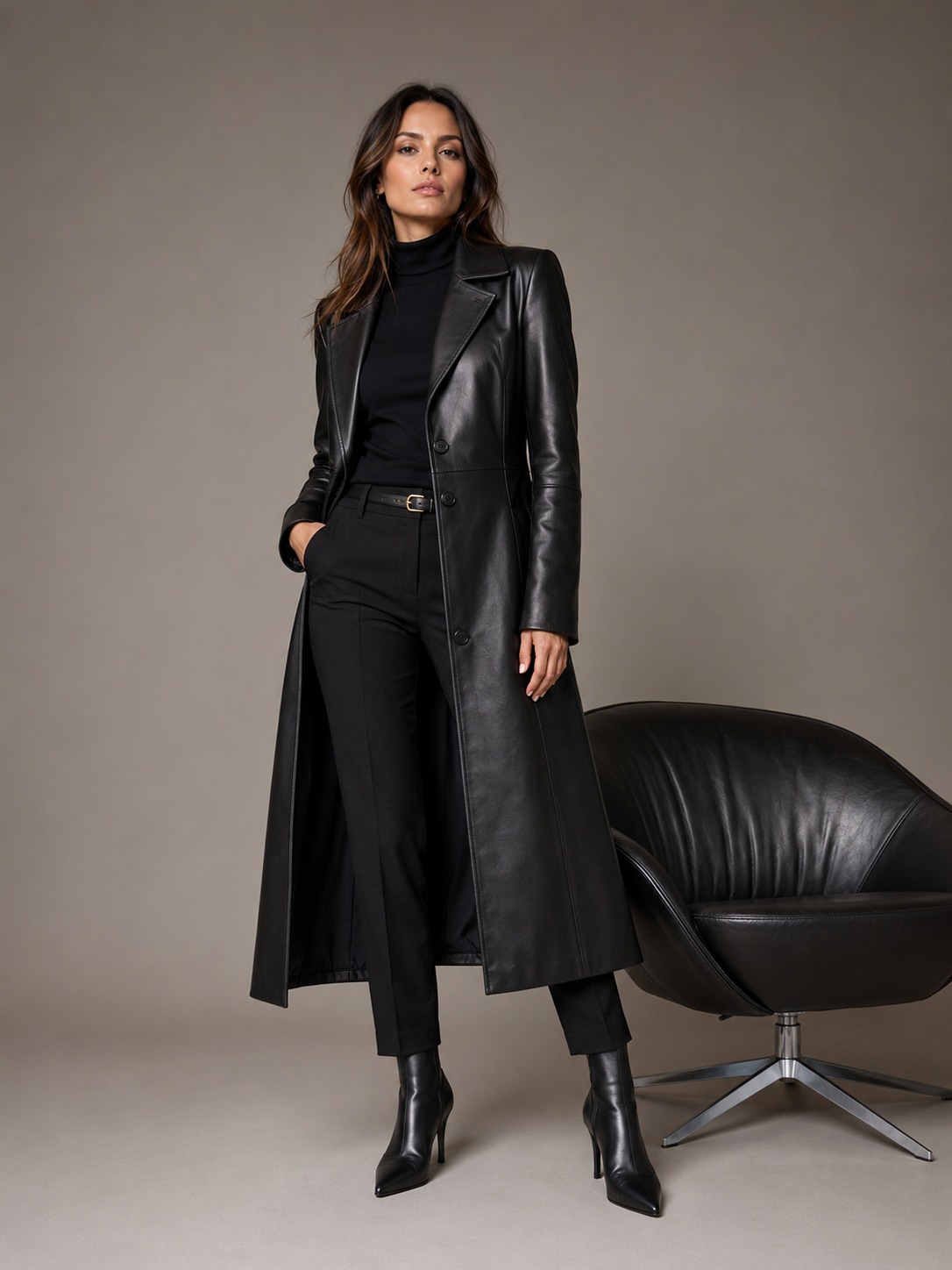 Sterling Slim Leather Blazer