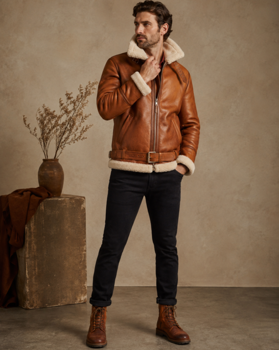 Frostline Shearling Leather Jacket