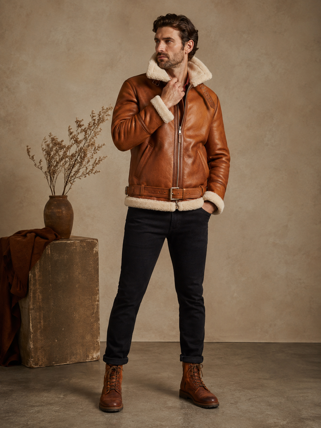 Frostline Shearling Leather Jacket
